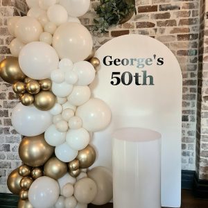 White Arch Backdrop Large Medium