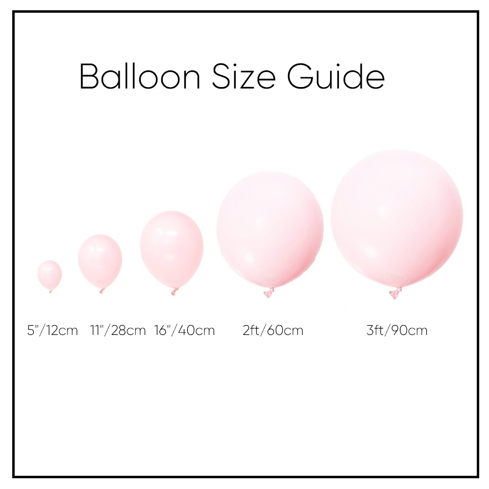 Balloon Size Guide – Party Splendour
