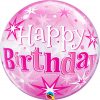Birthday Pink Starburst Bubble Balloon - Image 2