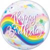 Birthday Rainbow & Unicorns Bubble Balloon