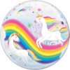 Birthday Rainbow & Unicorns Bubble Balloon - Image 2