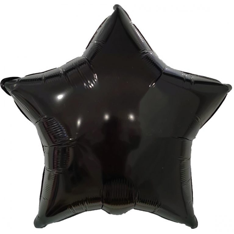 Star Shape Black Foil Balloon – Party Splendour