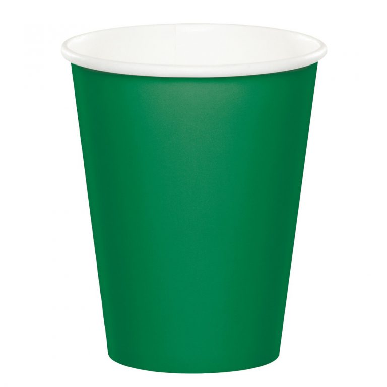 Emerald Green Paper Cups Party Splendour