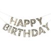 Gold Happy Birthday Fringe Bunting