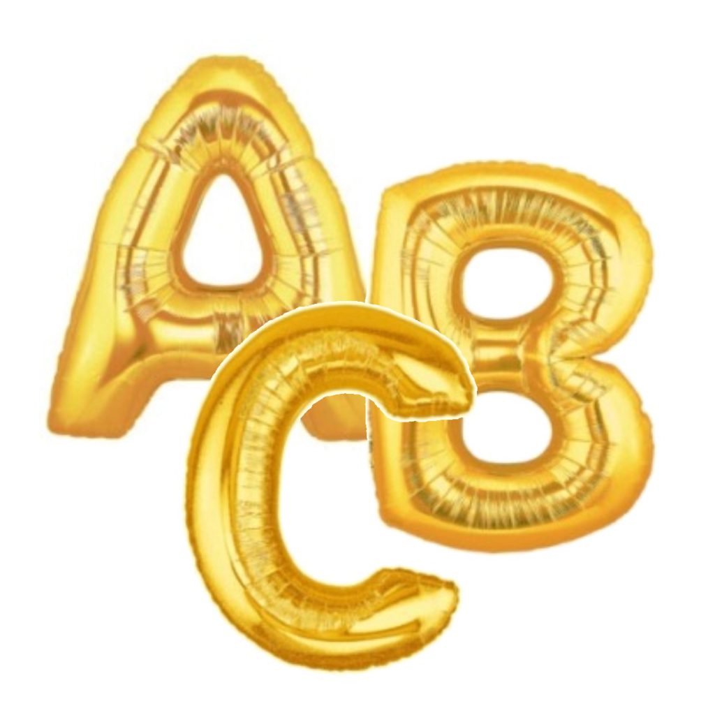 Gold Jumbo Letter Foil Balloons – Party Splendour