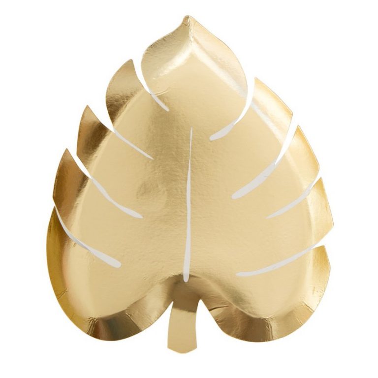 Gold Palm Leaf Plates Party Splendour