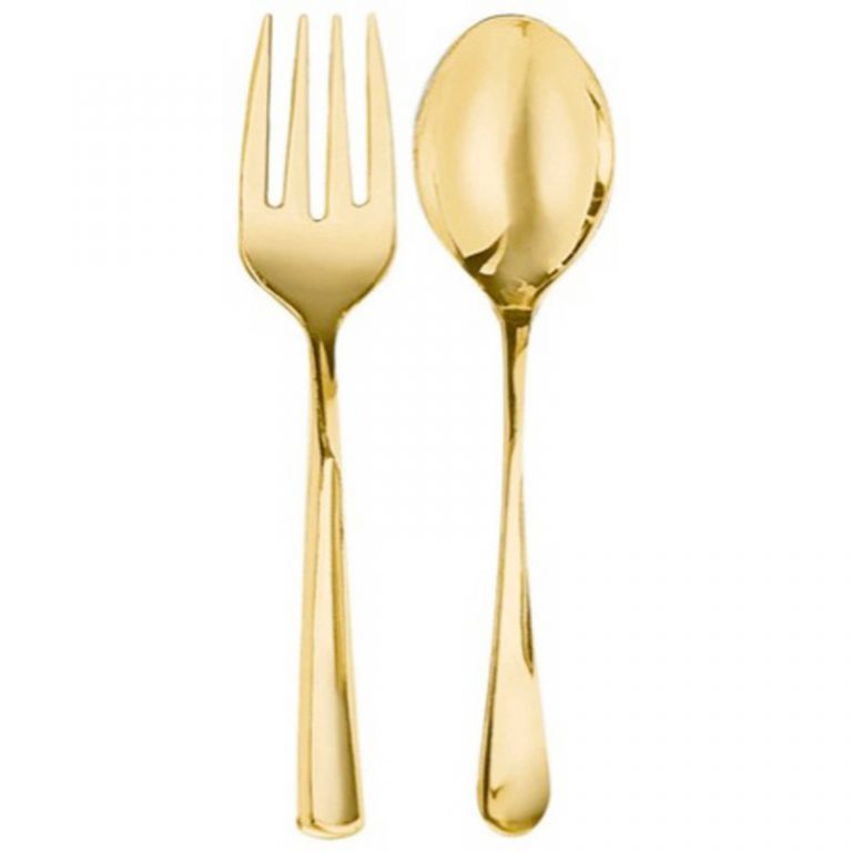 Gold Serving Forks & Spoons Party Splendour