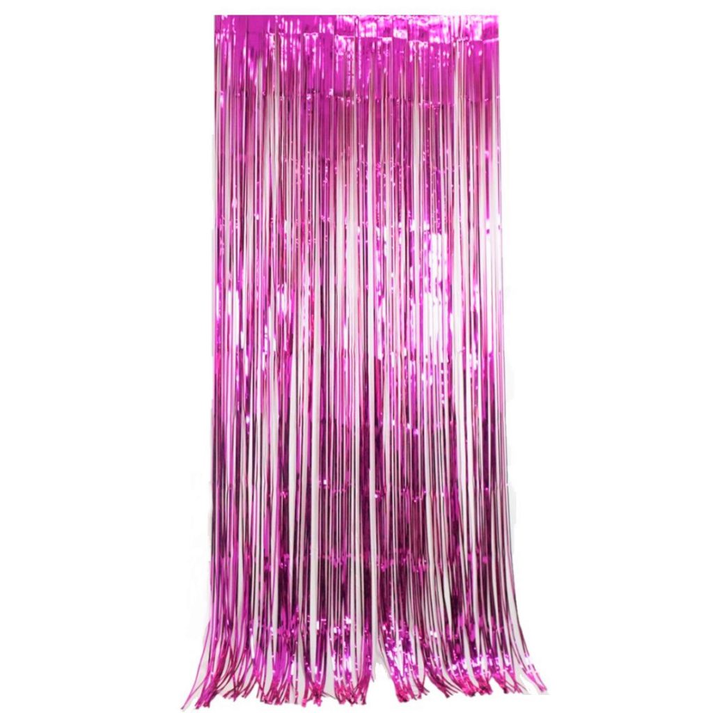 Hot Pink Metallic Curtain Party Splendour