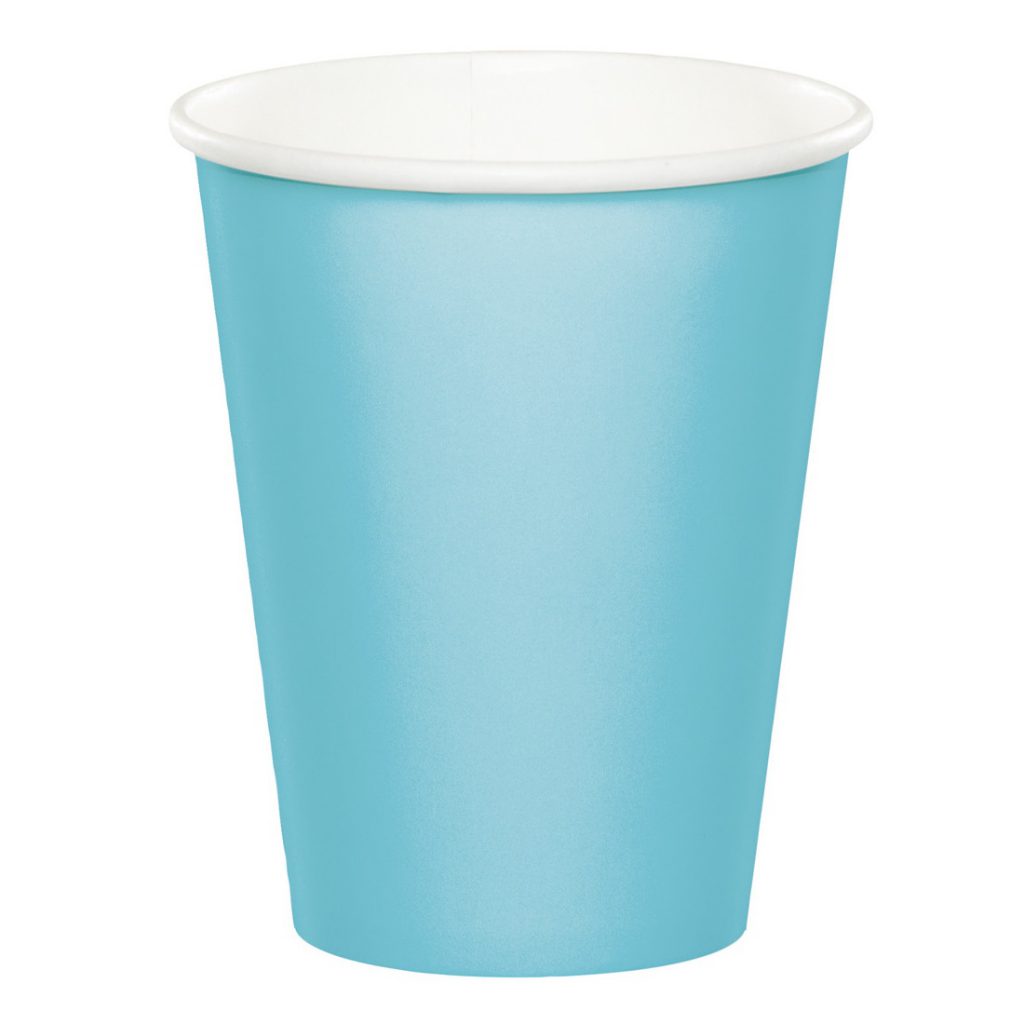 Pastel Blue Paper Cups Party Splendour