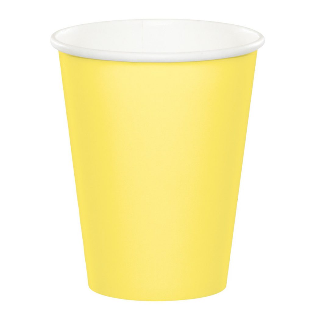 Pastel Yellow Paper Cups - Party Splendour
