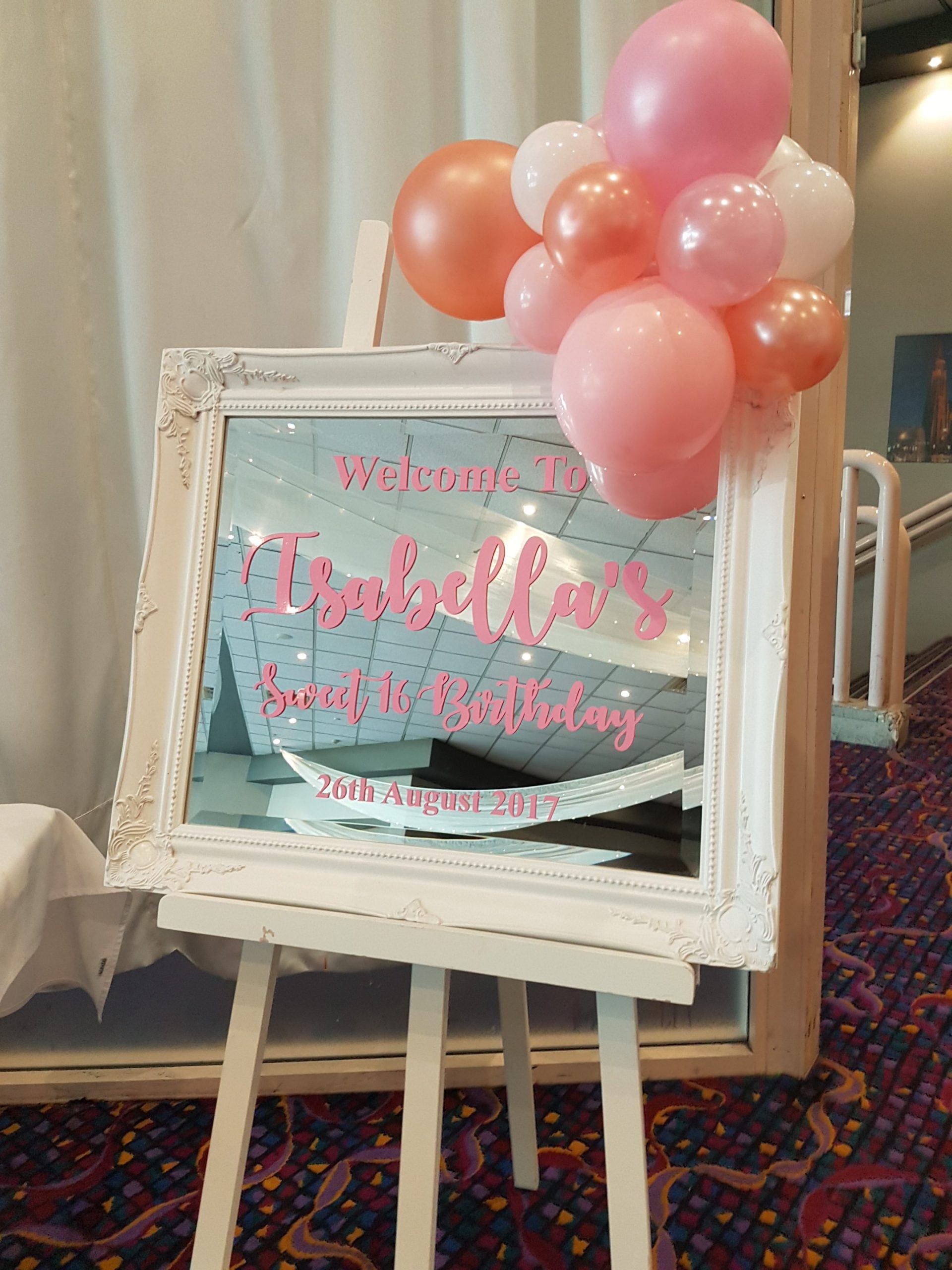 Personalised Mirror & Sign Hire Party Splendour