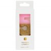 Pink Number 5 Glitter Candle - Image 2