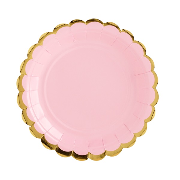 Pink Scalloped Paper Plates – Party Splendour