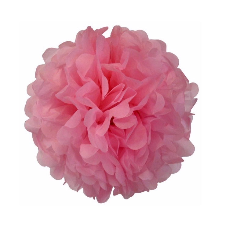 Pink Tissue Paper Pom Pom 25cm – Party Splendour