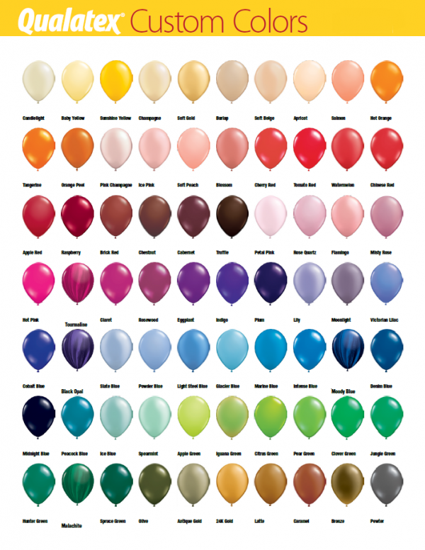 Colour Chart – Party Splendour