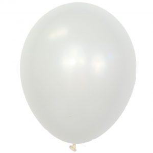 Satin White Latex Balloons