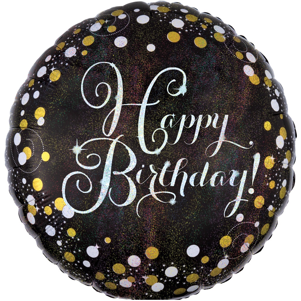 Sparkling Happy Birthday Foil Balloon – Party Splendour