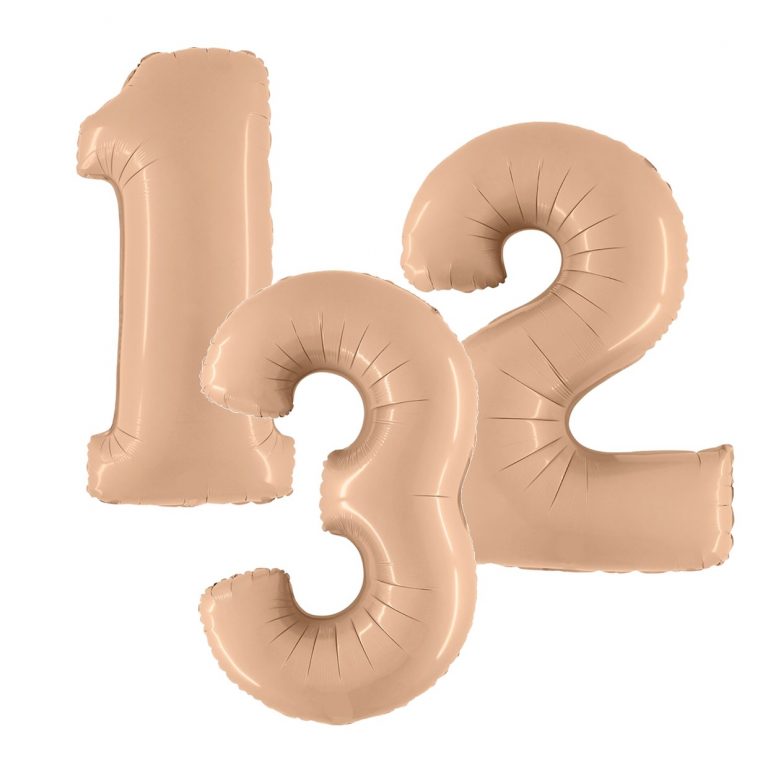 Nude Jumbo Number Foil Balloons Party Splendour