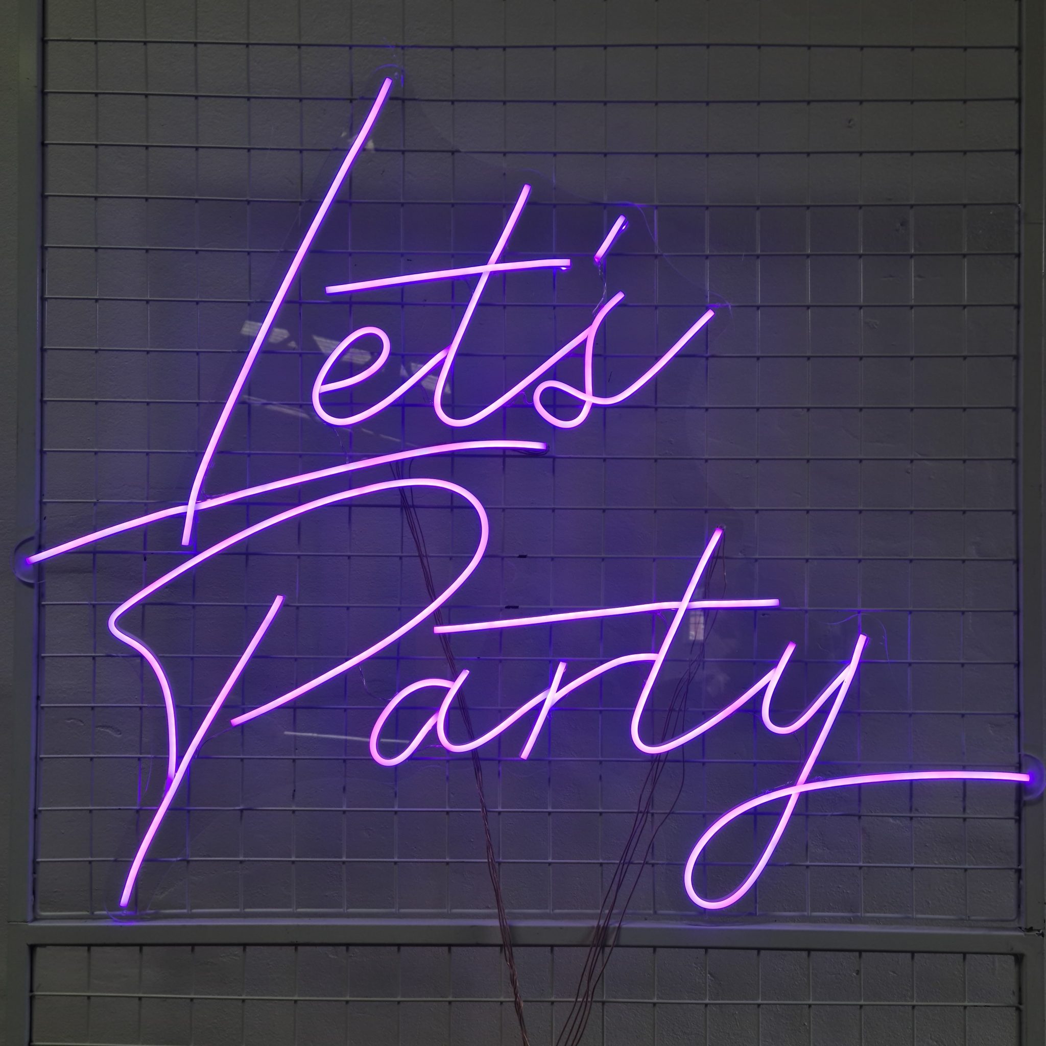 Lets Party Neon Sign Hire Party Splendour