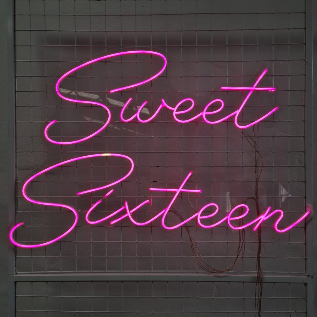 Sweet Sixteen Neon Sign Hire – Party Splendour