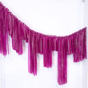 Burgundy Streamer Garland 2m