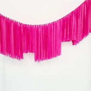 Hot Pink Streamer Garland 2m