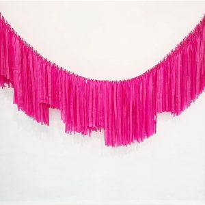 Hot Pink Streamer Garland 3m