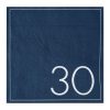 Navy 30th Birthday Paper Napkins