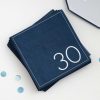 Navy 30th Birthday Paper Napkins - Image 2