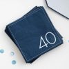 Navy 40th Birthday Paper Napkins - Image 2