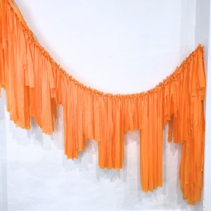 Orange Streamer Garland 2m
