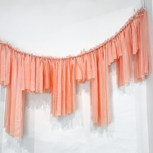 Peach Streamer Garland 2m