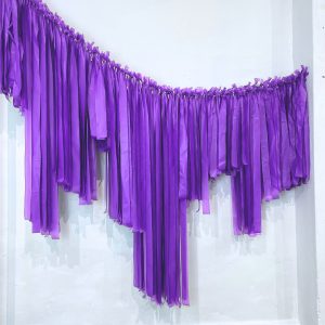 Purple Streamer Garland 2m