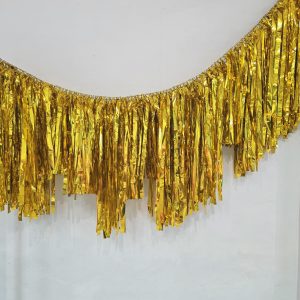 Metallic Gold Streamer Garland 2m