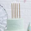 Gold Tall Cake Candles - Image 2