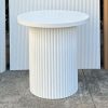 White Round Ripple Table - Image 2