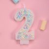 Pastel Macaron Number 2 Candle - Image 2