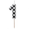 Black & White Check Number 1 Candle