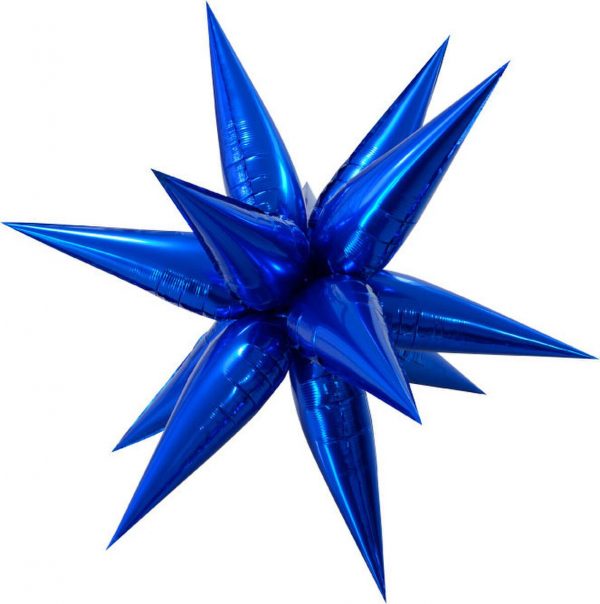 Blue Starburst Foil Balloon 100cm