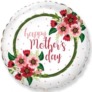 Happy Mothers Day Flowers Foil Balloon