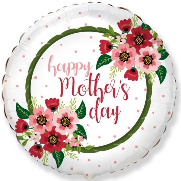 Happy Mothers Day Flowers Foil Balloon