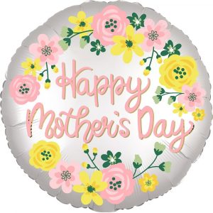Happy Mothers Day Spring Floral Foil Balloon