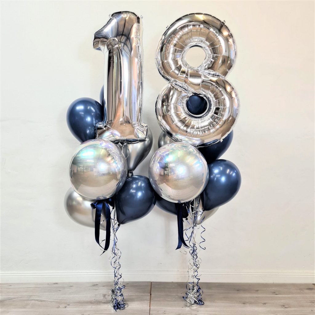 Jumbo Helium Balloon Bouquets that Wow (with Examples) - Jumbo Number Orbz Bouquet scaled 1