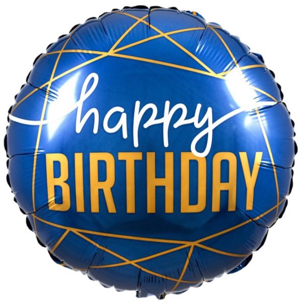 Navy Birthday Foil Balloon