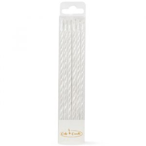 Pearl White Sprial Cake Candles