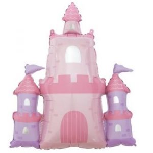 Pink Castle Shape Foil Balloon