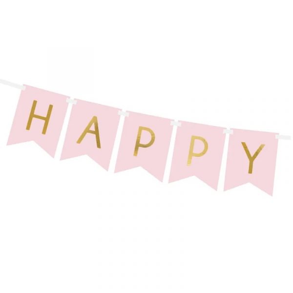 Pink Happy Birthday Banner - Image 2