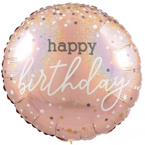 Rose Gold Confetti Birthday Foil Balloon