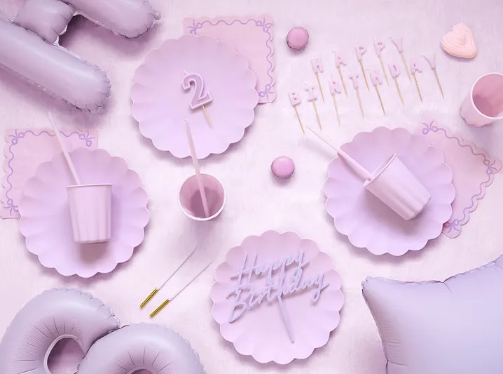 What's New - Lilac Ruffle Bows Paper Napkins 2