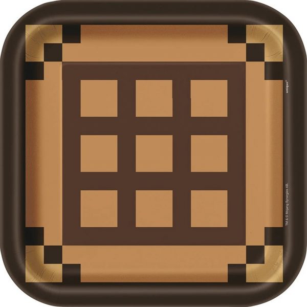 Minecraft Square Large Paper Plates